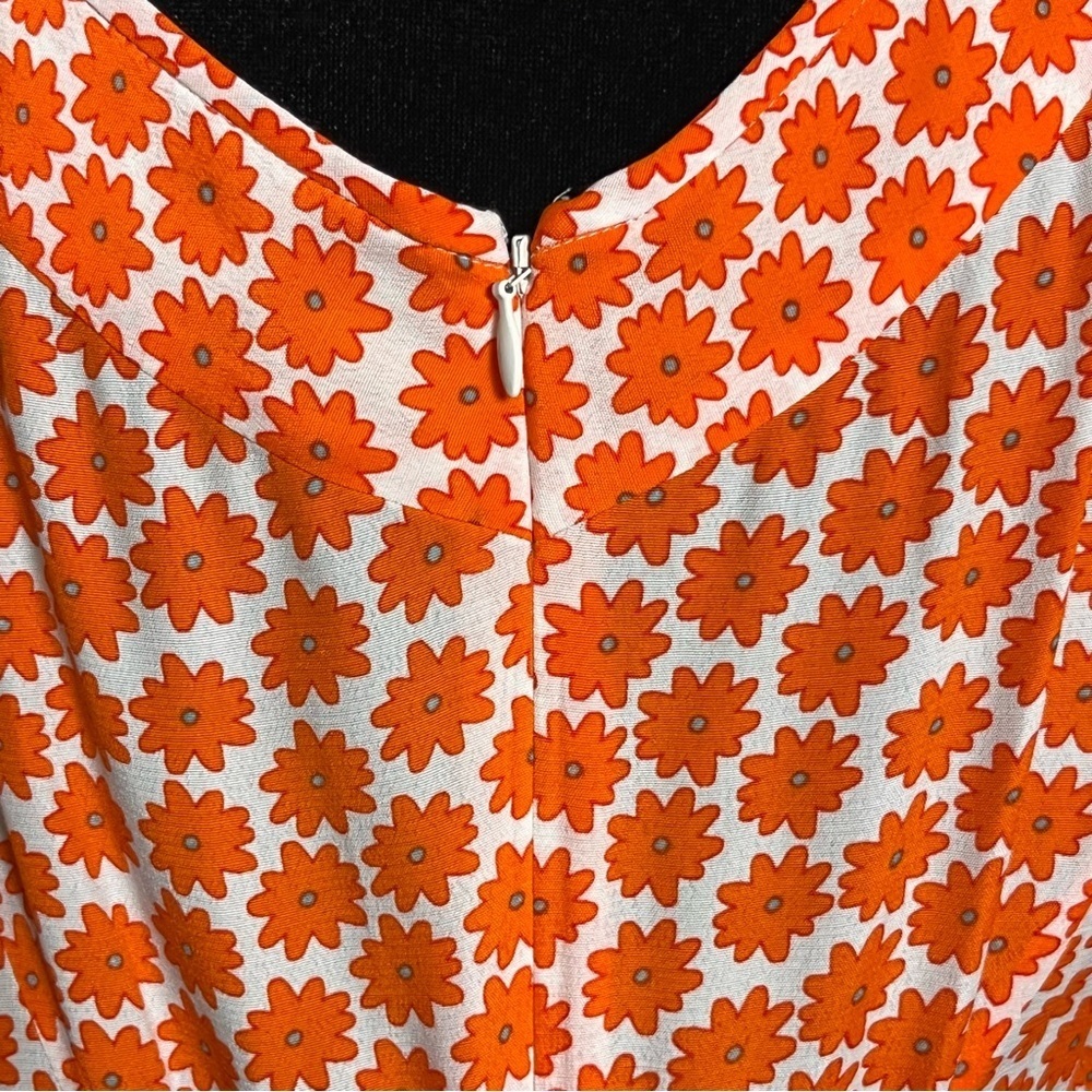 Diane Von Furstenberg Leila Daisy Dots Tiered Flutter Sleeve Midi Dress Sz. 6 - Picture 5 of 12